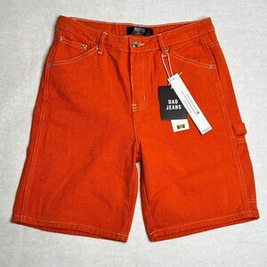 Monkey Ride Jeans womens Orange Denim Dad Jeans Shorts Size Medium